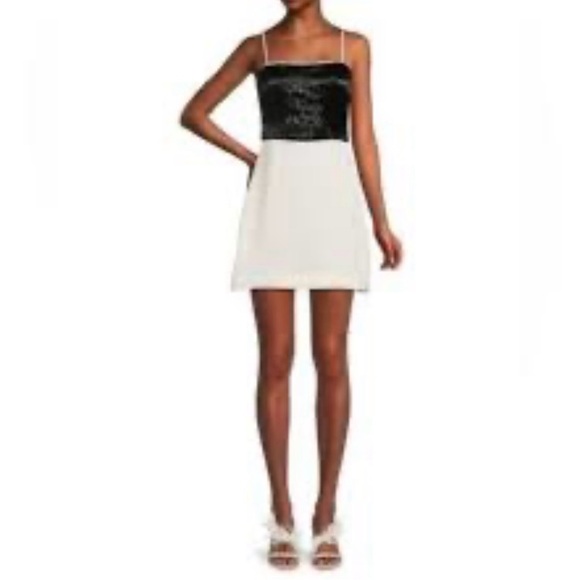 Ramy Brook Dresses & Skirts - Ramy Brook Ariel Dress Black and Cream Mini beaded Evening Dress  size 10